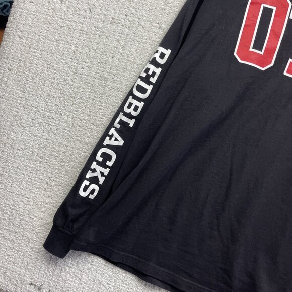Ottawa Redblacks Long sleeve T-Shirt Mens XXL CFL Football Black / Red Canada - Picture 3 of 13